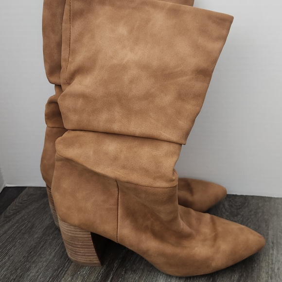 Buckle Tan Ankle Booties - Picture 1 of 6